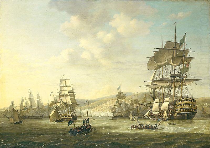 The Anglo-Dutch fleet in the Bay of Algiers, Nicolaas Baur